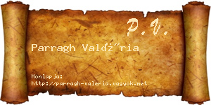 Parragh Valéria névjegykártya