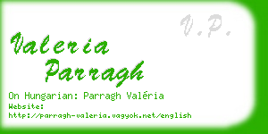 valeria parragh business card