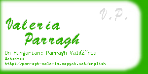 valeria parragh business card